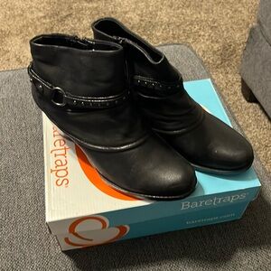 Baretraps black leather ankle boots